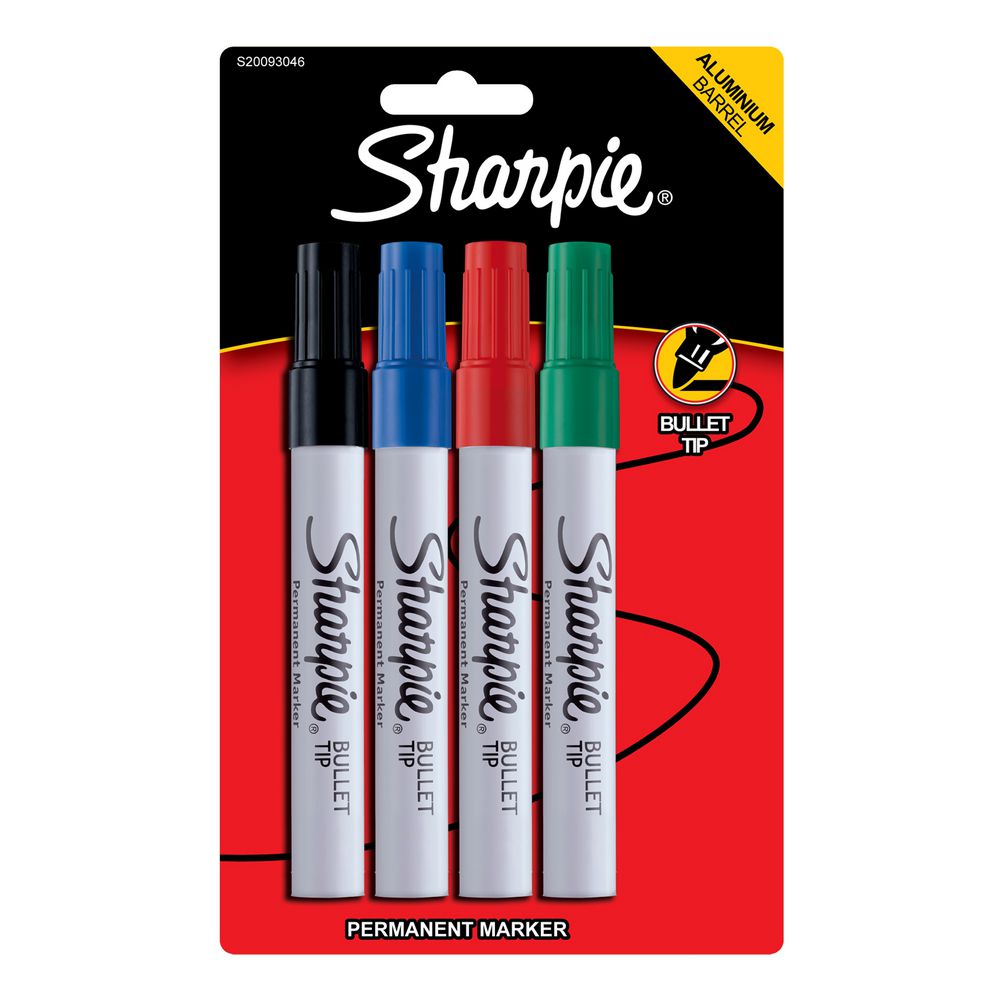 Sharpie Pro Metal Permanent Markers Assorted 4 Pack
